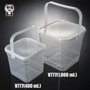 Thumbnail 1 of Panda Outlet ถังน้ำดื่มทรงสี่เหลี่ยม (480 ml.) + ฝาปิด + หู ใส (แพ็ค 20 ชิ้น)