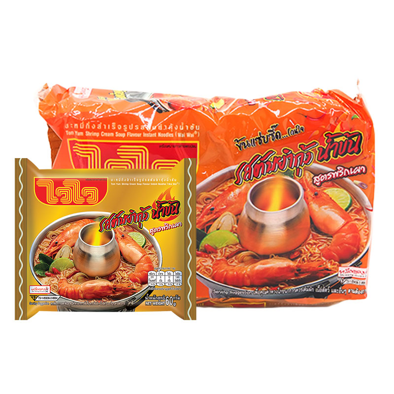 WAIWAI Instant Noodles Tomyum Kung Namkon 60 g x 10