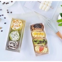 Thumbnail 2 of Ks Bakery กล่องใส่ขนมฝาปิดพลาสติก กล่องสี่เหลี่ยม ขาวยาว แพ็ค 50 ใบ