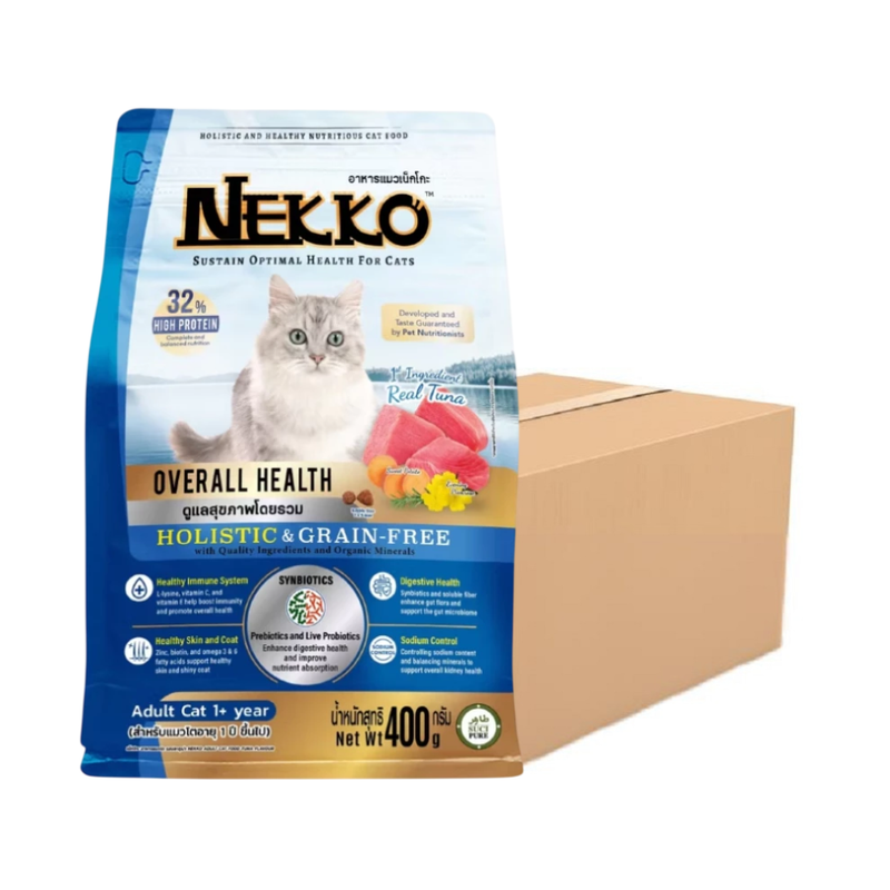 [6 ถุง] NEKKO Holistic & Grain-Free สูตรดูแลสุขภาพโดยรวม 400 กรัม