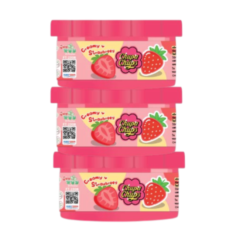 [แพ็ค3ชิ้น] Chupa Chups เจลหอมปรับอากาศ กลิ่นStrawberry ขนาด 60 กรัม