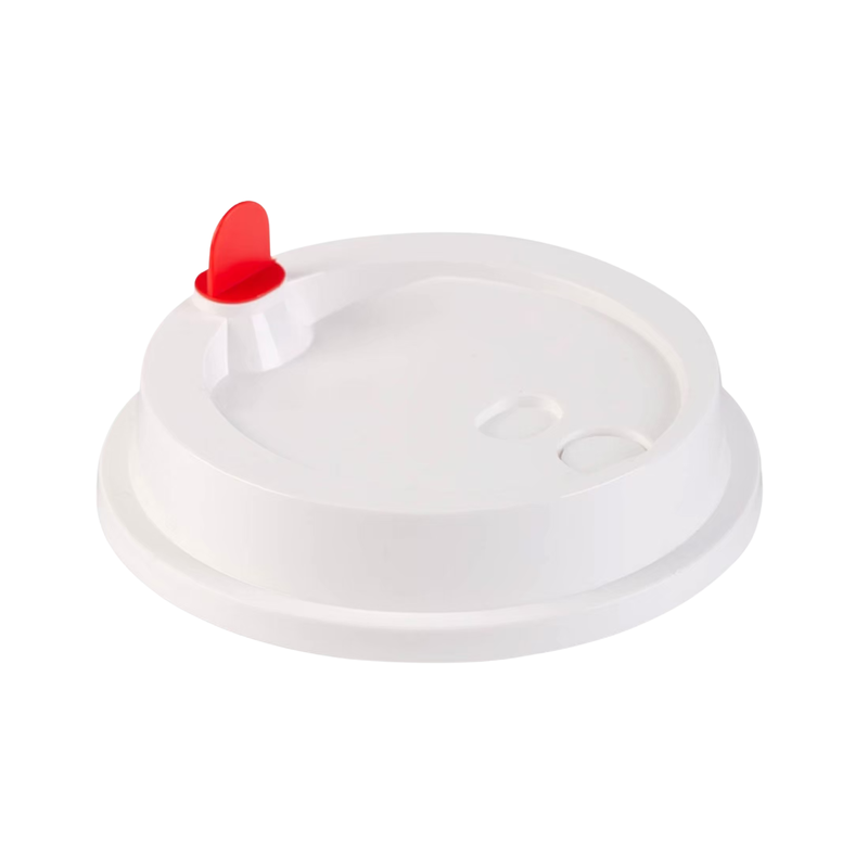 [90mm] Plastic Cup Flat Lids 90 mm with Heart Plug (50 pcs/pack)