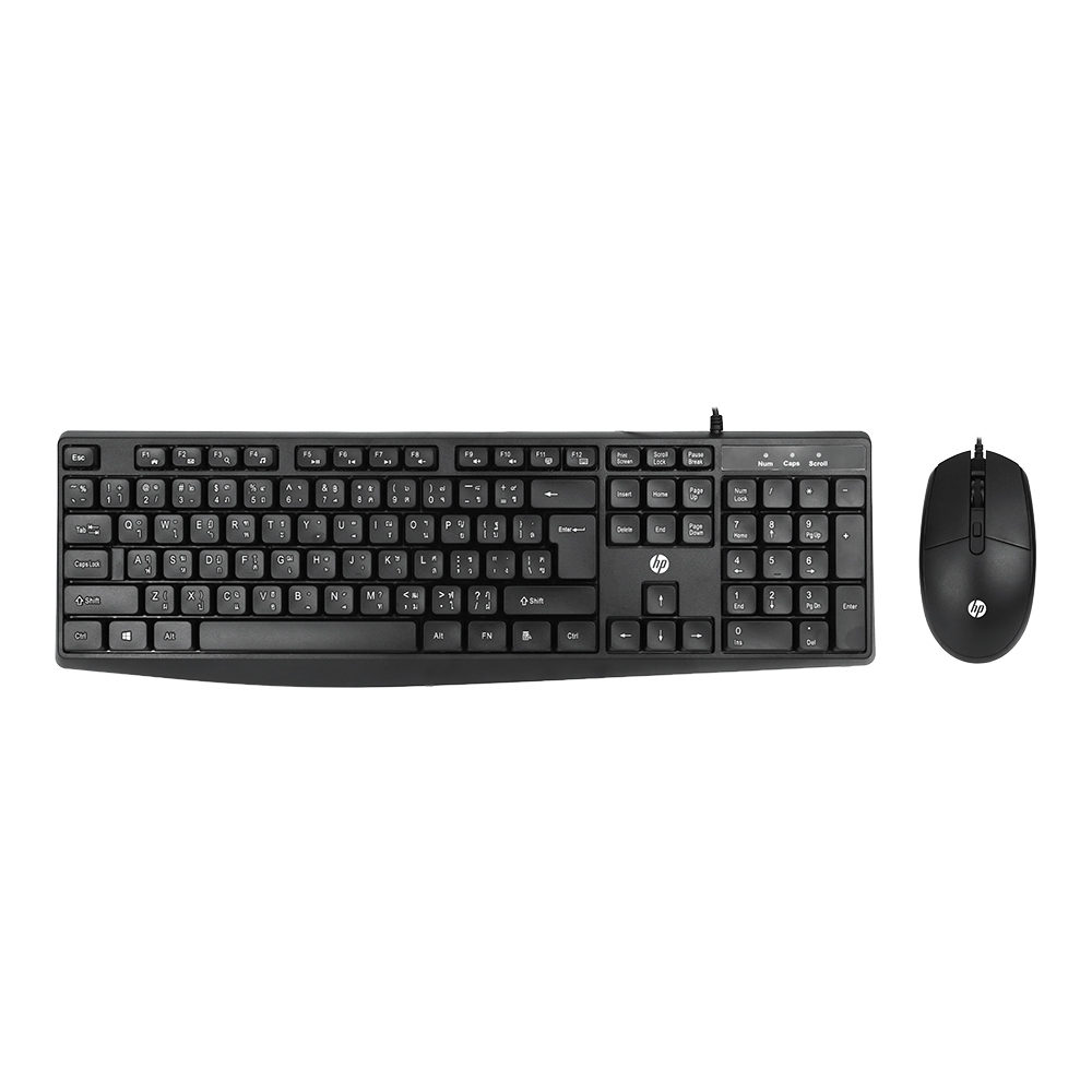 HP KEYBOARD & MOUSE (คีย์บอร์ดและเมาส์) KM10L - BLACK
