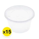 Thumbnail 1 of เอโร่ กล่องใส่อาหาร กลม 500 มล. แพ็ค 15 ชุด