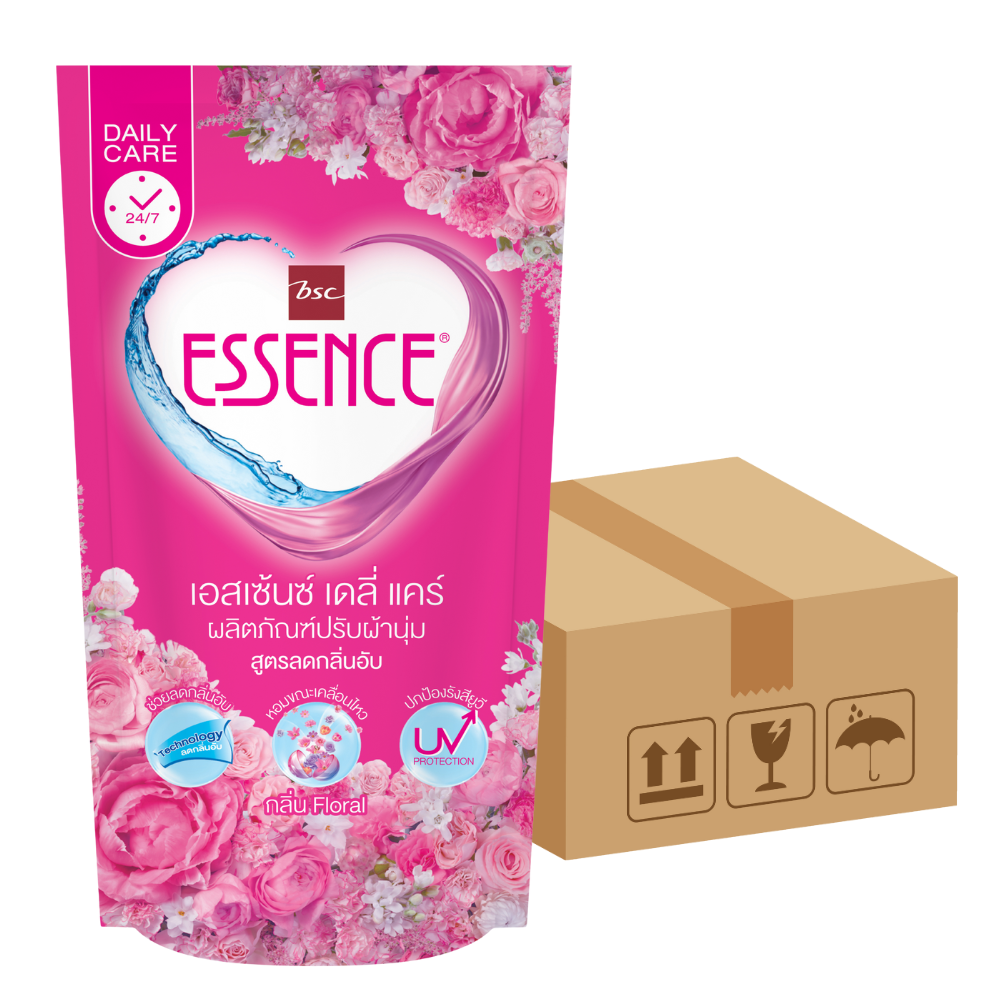 ESSENCE Fabric Softener UV Protection Whole Carton Pink 600 ml x 24