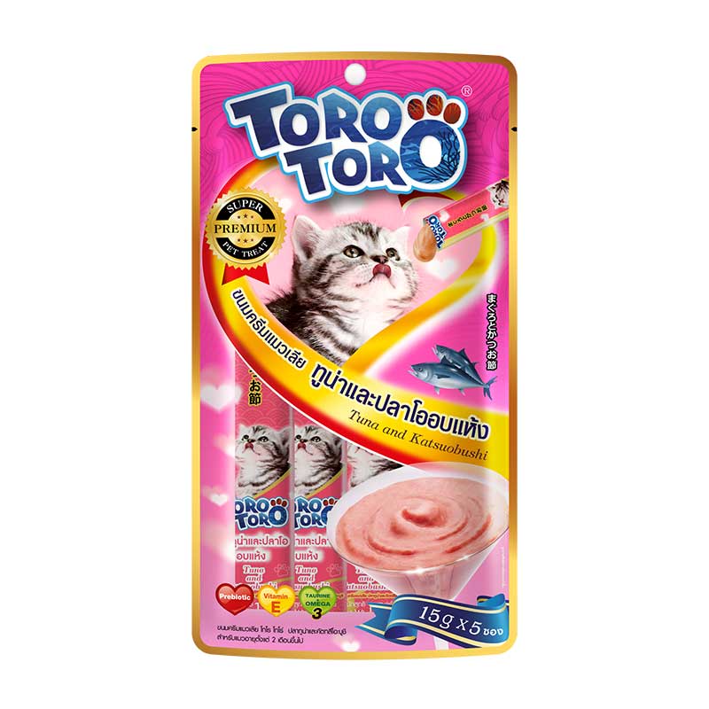 TORO Lickable Treat Tuna Katsuobushi 15g x 5 pcs