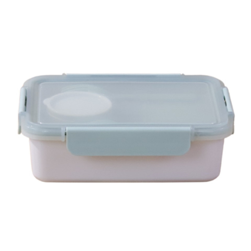 SUPER LOCK Food Storage Box Microwaveable with Spoon + Fork + Dipping Sauce Cup Model 6166 1100 ml