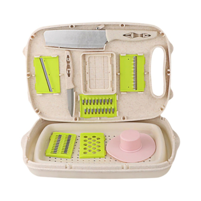 Homemi ชุดสไลด์ผักผลไม้  Vegetable Chopper & Multifunction Chopping Board สําหรับหั่นผัก ผลไม้ ชุดมีเขียง(039)