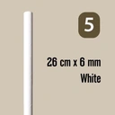 Thumbnail 1 of หลอดกระดาษคุณภาพสูง (100 หลอด x 5 แพ็ค) || Paper Straws (100 pieces x 5 packs) 26*6mm White ขาว