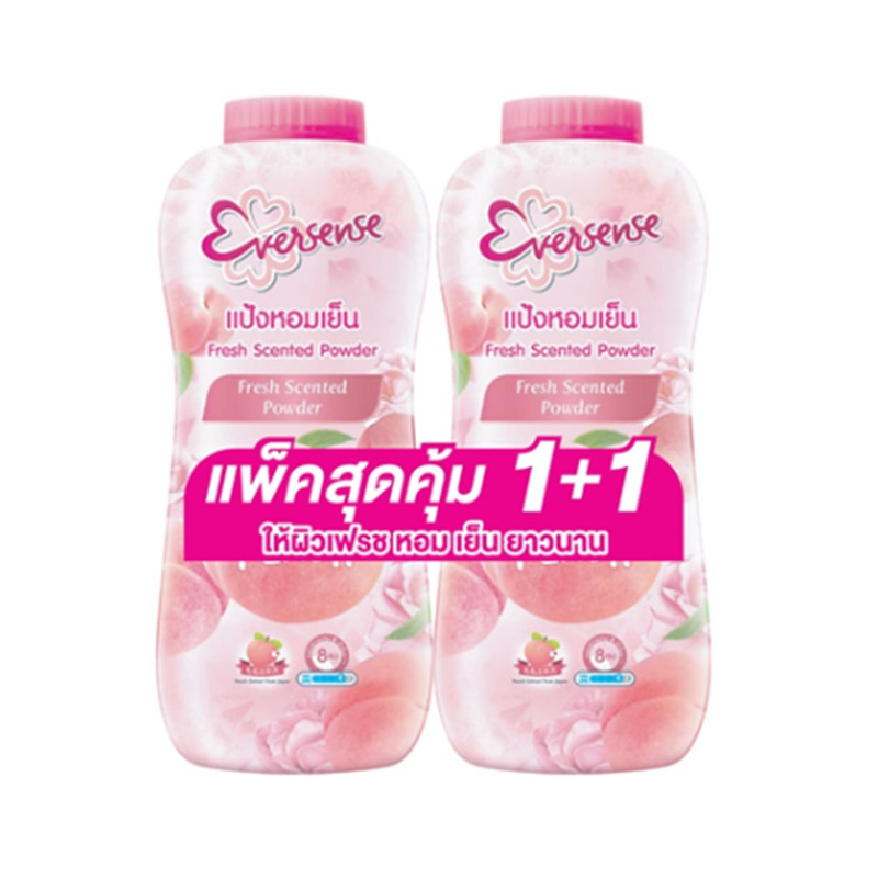 Eversense Powder Fresh Scented Cooling 280 G. Peach [Twin Pack]