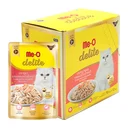 Thumbnail 1 of มีโอ ดีไลท์ อาหารเปียกแมว รสปลาทูน่าผสมแซลมอนในน้ำเกรวี่ 70 ก. x 12