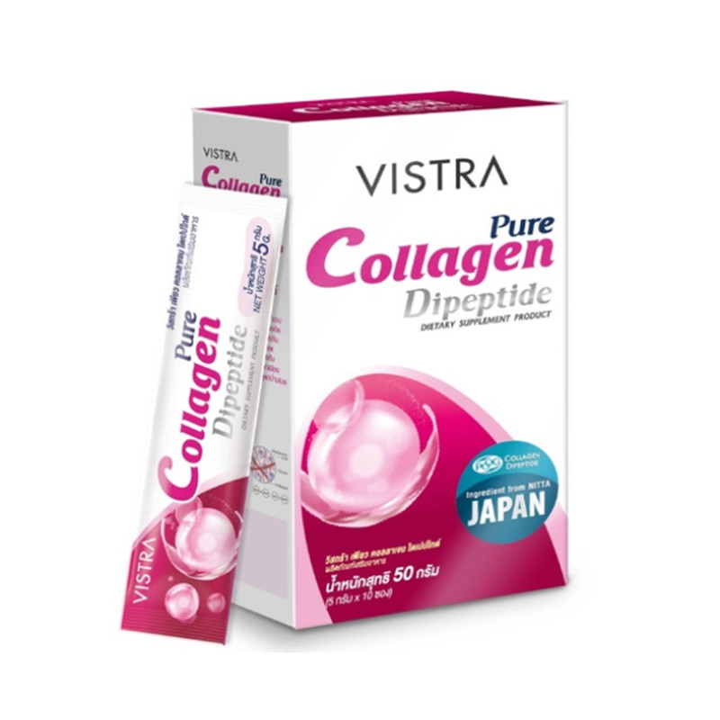 VISTRA Dietary Supplement Pure collagen dipeptide 5 g 10 Sachets