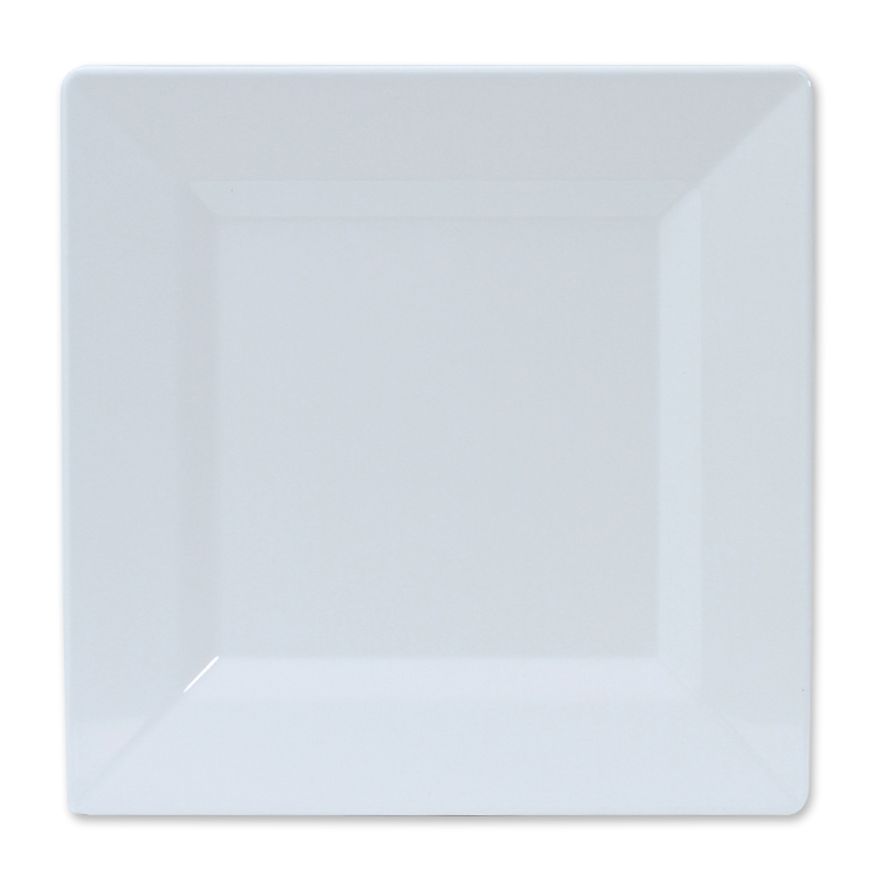 ARO Melamine Square Plate 10" White