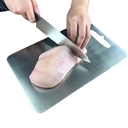 Thumbnail 2 of Twin Fish เขียงสเตนเลส เขียงสแตนเลส เกรด 304 Stainless steel cutting board รับประกันปลอดสนิม ไซส์ S ทนทาน #Twin Fish