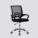 Thumbnail 1 of HomeHuk เก้าอี้สำนักงาน พนักพิงกลางหลัง ผ้าตาข่าย รับสรีระ 55 x 52 x 89-101 ซม. สีดำ