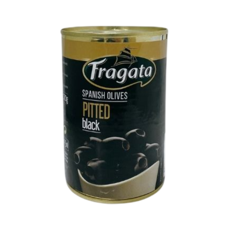ฟรากาตา มะกอกดําไม่มีเมล็ด 400 กรัม Fragata Pitted Black Olives 400 g.