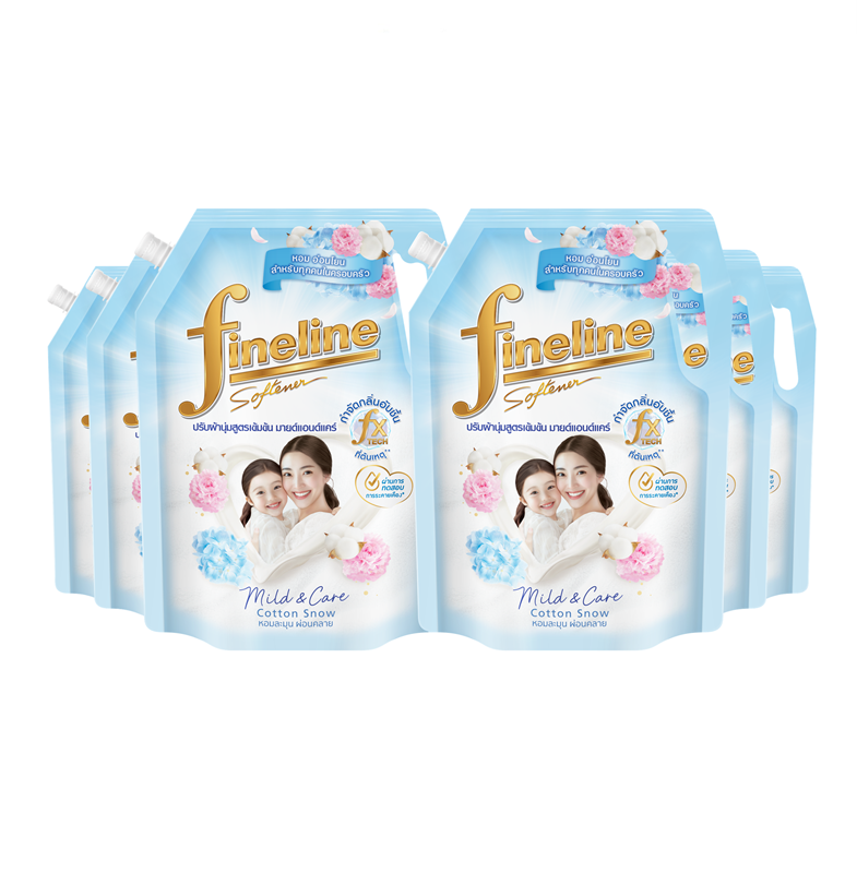 [Case] Fineline Mild&Care Fabric Softener 1,150ml. x6,  Blue
