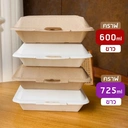 Thumbnail 3 of Matapat Fest กล่องอาหาร (ยกลัง ขาว/600) กล่องอาหารกระดาษ กล่องรักษ์โลก 725 / 600 มล. กล่องเฟสช้อยส์ กล่องคราฟท์น้ำตาล ขาว (800ชิ้น/ยกลัง)