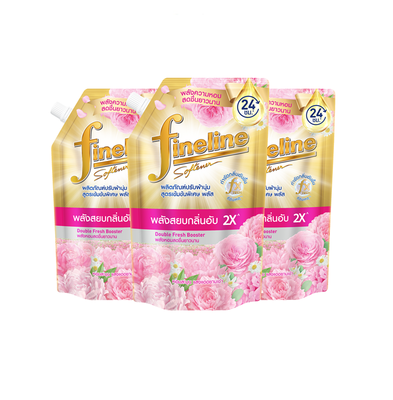 [Pack3] Fineline Plus Concentrated Fabric Softener 440ml. x3, Gold