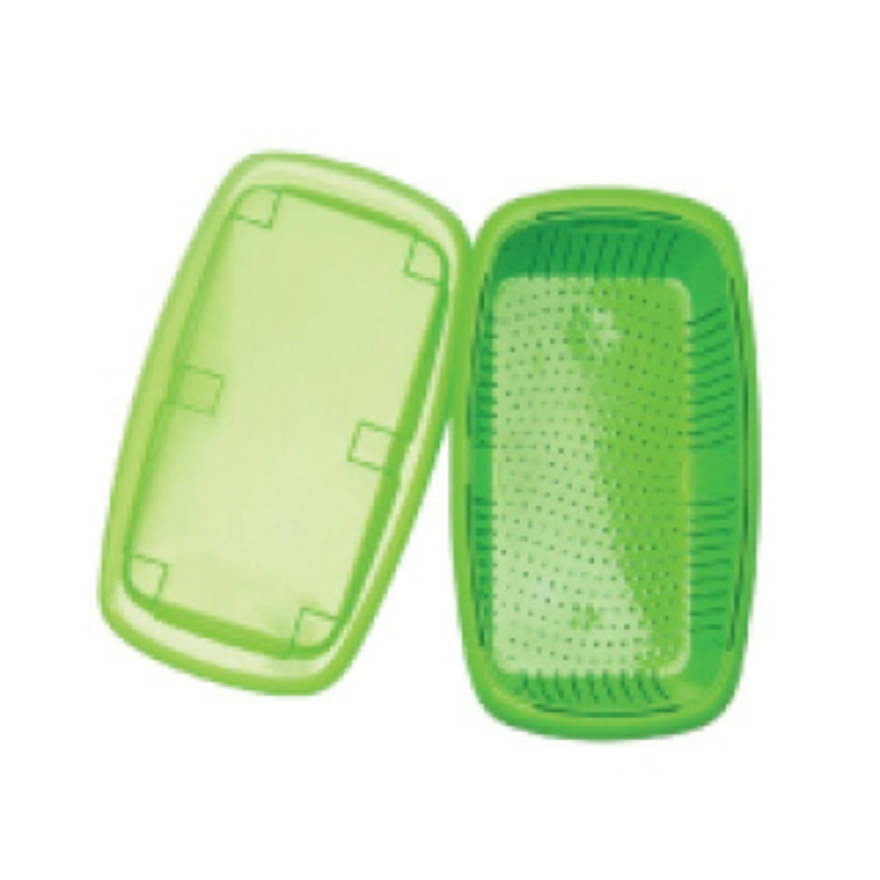กล่องถนอมอาหาร กล่องเก็บผักผลไม้ ฝาปิด สีเขียว 30 CM. Green EASYBIGBOX RECTANGULAR PLASTIC STORAGE BOWL WITH COVER