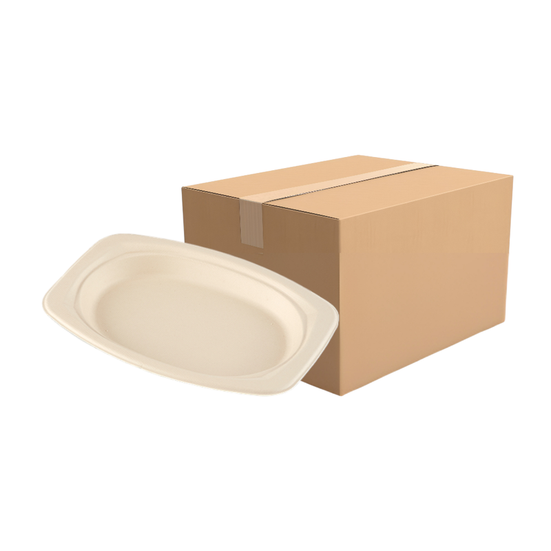 FEST BIO OVAL PLATE 6.5 In. (BROWN) x 500