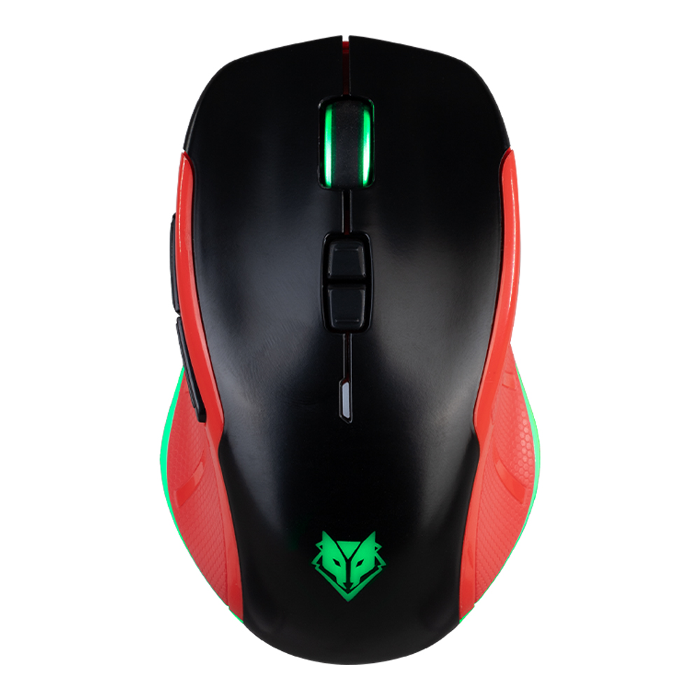 NUBWO WIRELESS MOUSE (เมาส์ไร้สาย) NM105W DUAL MODE (BLACK-RED)