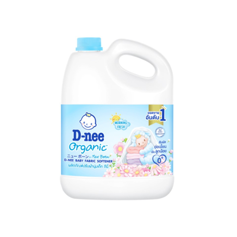 D-nee Baby Fabric Softener Organic Morning Fresh 2800 ML. Blue