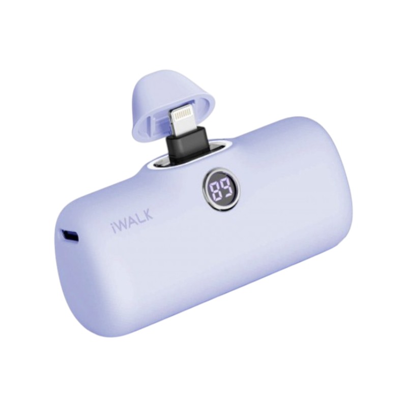 iWALK LinkPod Pro5000 PCแบตสํารองไร้สายแบบชาร์จเร็วหัวTypeCใช้ได้กับ iPhone16,15และสมาร์ทโฟนแอนดรอยด์ Purple-TypeC