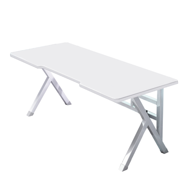 Elife โต๊ะคอมพิวเตอร์ ขาเหล็ก ตัวK 140cm.แข็งแกร่ง หนาพิเศษ โต๊ะทํางาน เกมมิ่ง Gaming Table สีขาว ห้องทํางาน