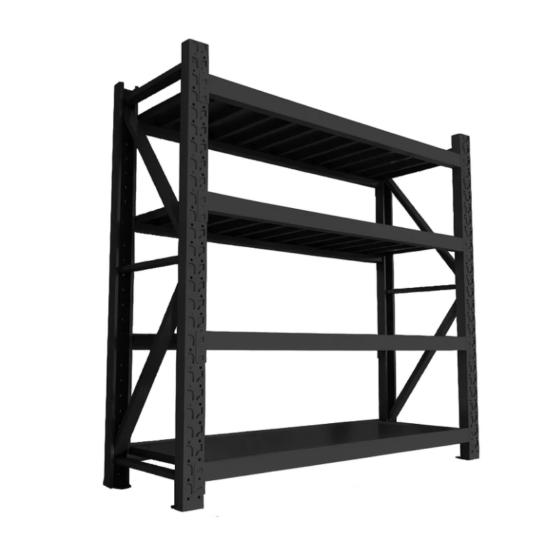 Elife Warehouse shelf โรงงานขายตรง ชั้นวางของ ขนาดใหญ่ 2เมตร วัสดุทําจากเหล็กหนา แข็งแรง ออกใบกํากับได้ (200 KG/ชั้น ดํา)