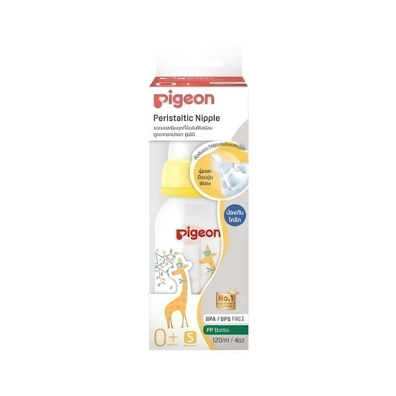 [แพ็คเดี่ยว] Pigeon พีเจ้น ขวดนมคอมาตรฐาน RPP ยีราฟ จุกมินิไซส์ 4 Oz + จุกมินิ S