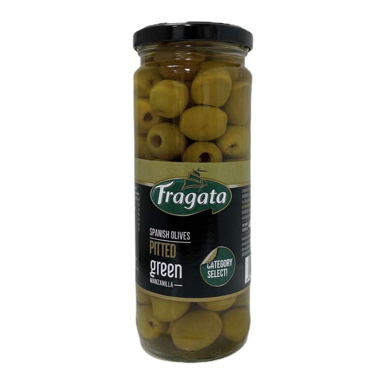 ฟรากาตา มะกอกเขียวมีเม็ด 340 กรัม Fragata Plain Queen Olives 340 g.
