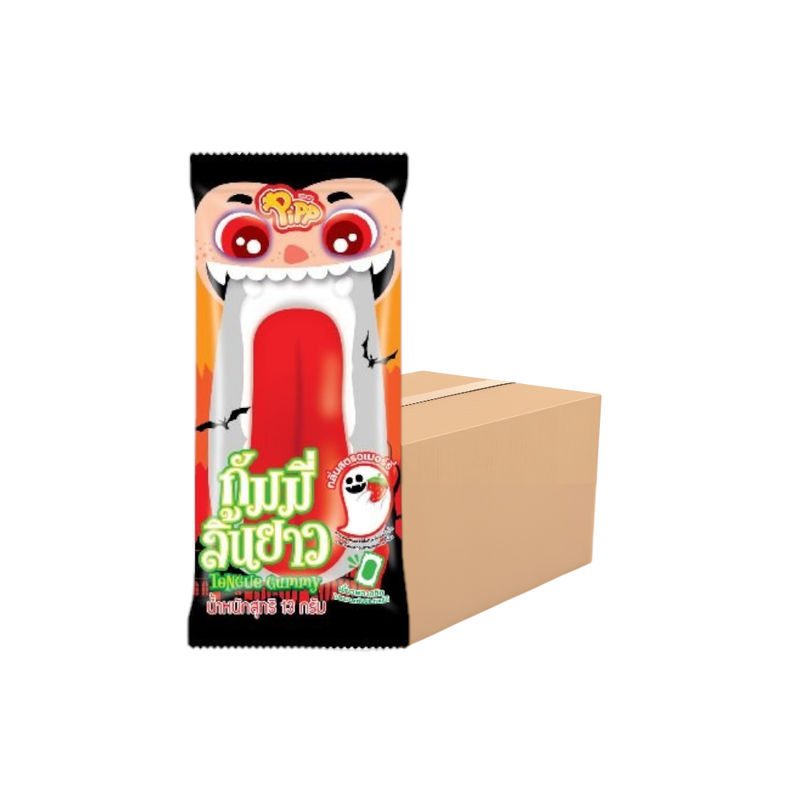 TONGUE GUMMY STRAWBERRY FLAVOR (PIPP BRAND) 13g x 12 pcs x 24 pack