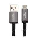 Thumbnail 1 of TECHPRO USB-A to USB-C Cable 3A Super Fast Charge 1M. Titanlink Black (TP-C07)