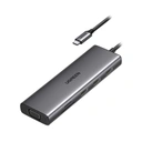 Thumbnail 2 of ยูกรีน Port Hub 10-in-1 USB-C to 3x USB-A/HDMI/VGA/TF/SD/AUX/Lan with PD (15601) Gray