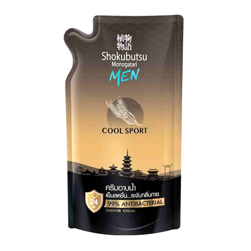 SHOKUBUTSU Shower Cream For Men Cool Sport 500 ml