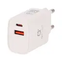 Thumbnail 3 of QplusWall Charger 1 USB-A (QC3.0) / 1 USB-C (PD20W) White