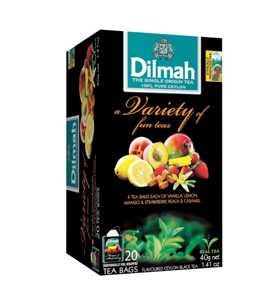 DILMAH Ceylon Black Tea Variety Fruit Flavored 40 g (20 sachets)