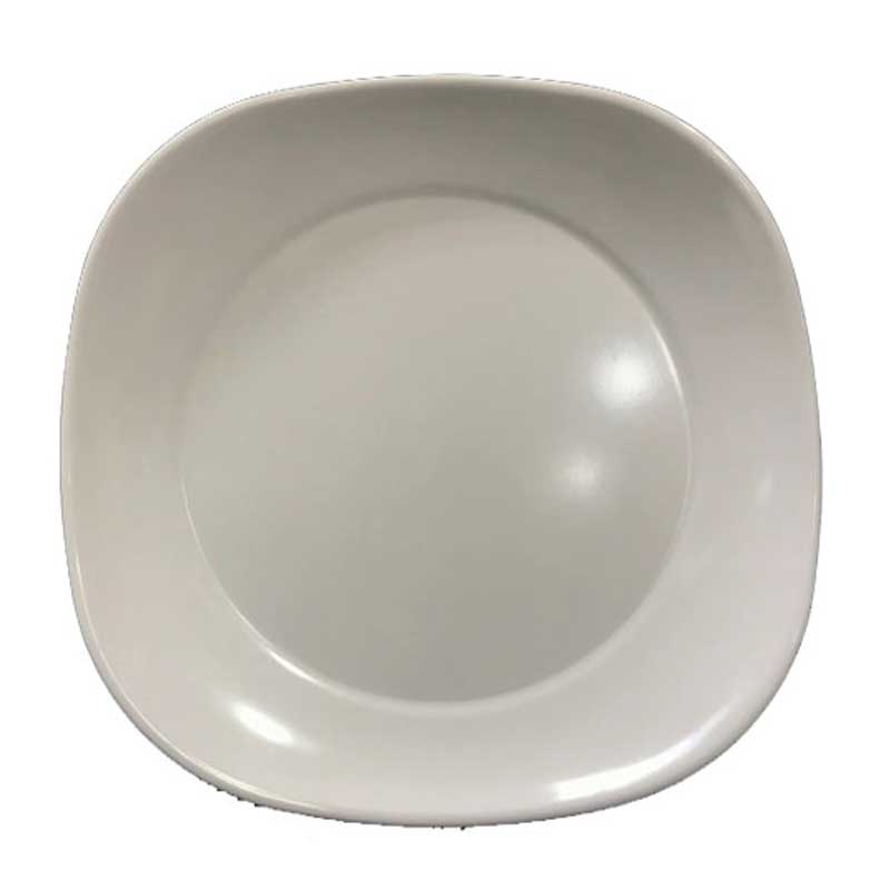 Square Plate 9" White