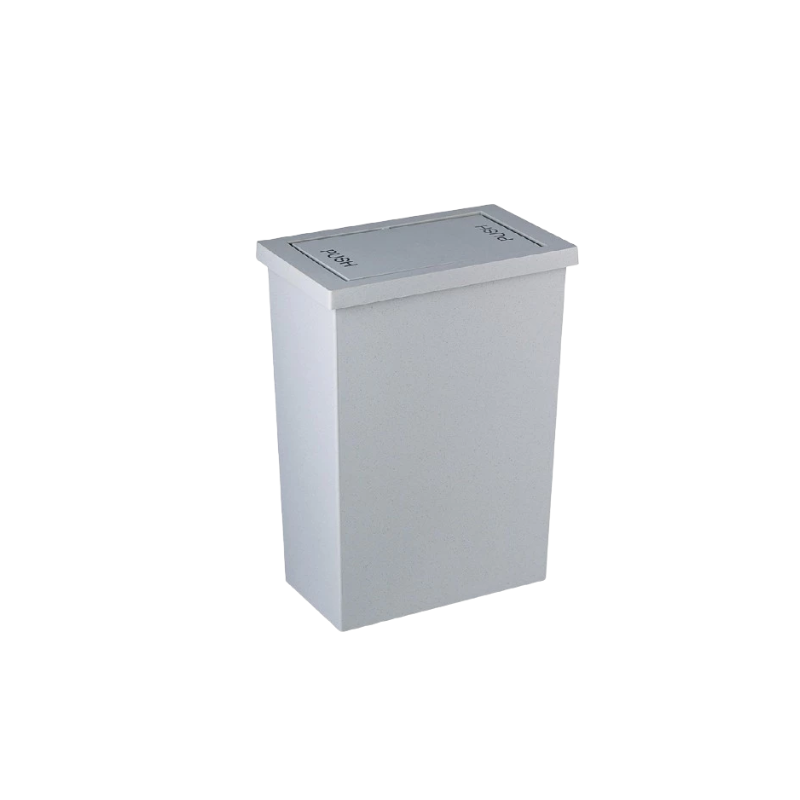 DKW Official HH-307P ถังขยะเหลี่ยมฝาสวิง Slim (8L) (มีหลายสี) ถังขยะอึด สวย ทน Slim swing bin เทาอ่อน
