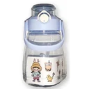 Thumbnail 1 of กระบอกน้ำทรงอ้วนสีใส คละสี 1.5 ล.