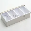 Thumbnail 1 of Twin Fish กล่องใส่เครื่องปรุง หรือเครื่องเคียง 4 ช่อง มีฝาปิดป้องกันอากาศ รหัสSCH-4