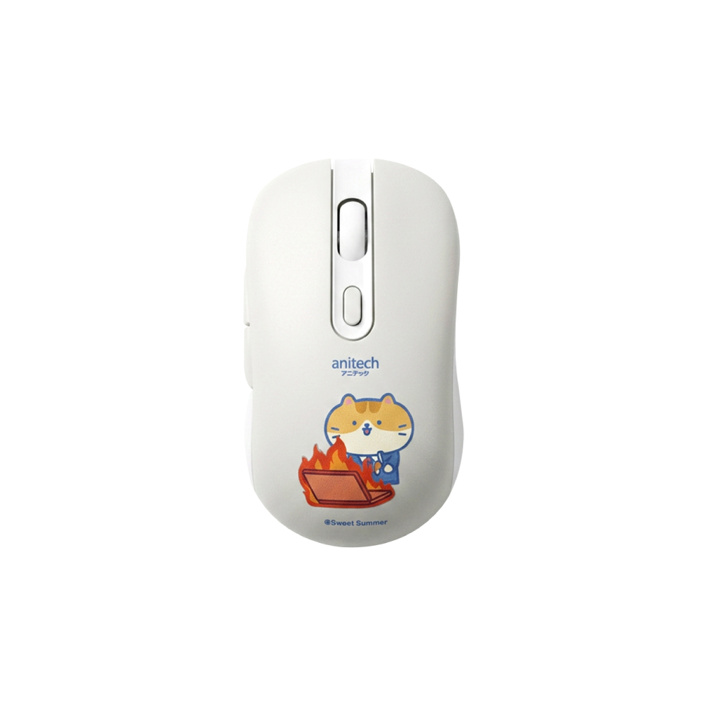 Anitech เม้าส์ไร้สาย CAT-W244-GY คลิกเงียบ เชื่อมต่อ Wireless 2.4G DPI: 3 ระดับ