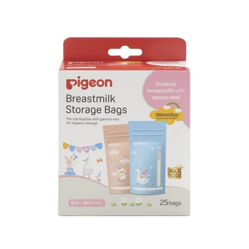 Pigeon พีเจ้น ถุงเก็บน้ํานม ลาย HOLIDAY และ ANIMAL Animal 180 มล.