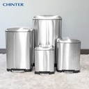 Thumbnail 3 of ถังขยะสแตนเลส ฝาปิดไร้เสียง ทรงเหลี่ยม ขนาด 40 ลิตร - CHINTER F336-S909 เหลี่ยม