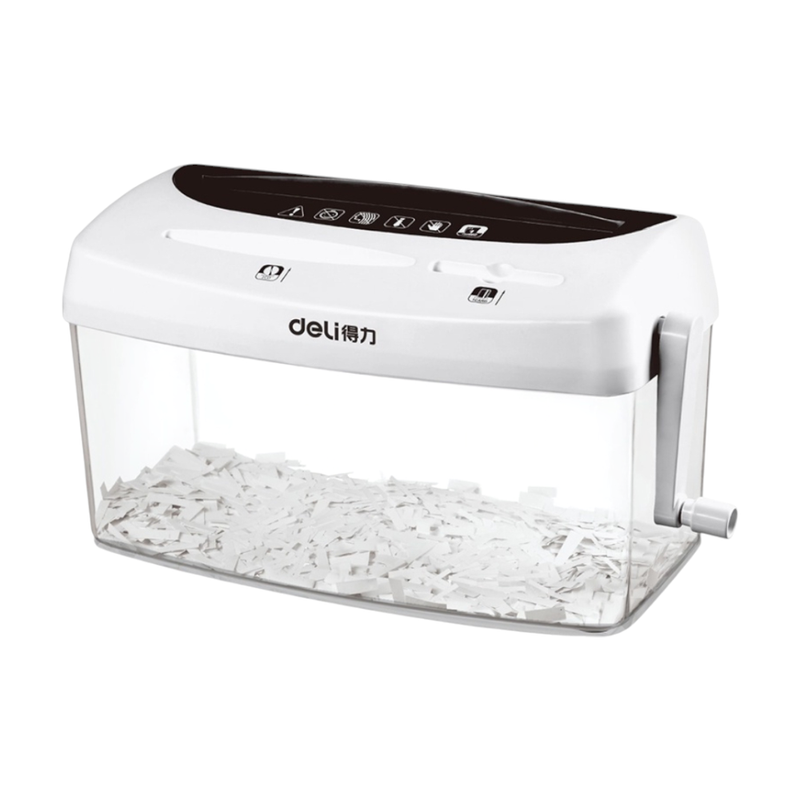 Deli เครื่องทําลายเอกสาร 4ลิตร 2แผ่น/ครั้ง สีขาว รุ่น 9935 1เครื่อง