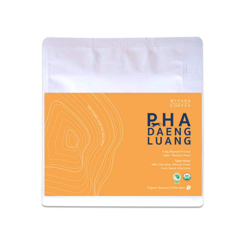 MIVANA COFFEE - PHA DAENG LUANG (LIGHT-MEDIUM ROAST) ORGANIC ARABICA ROASTED COFFEE BEANS 100g.