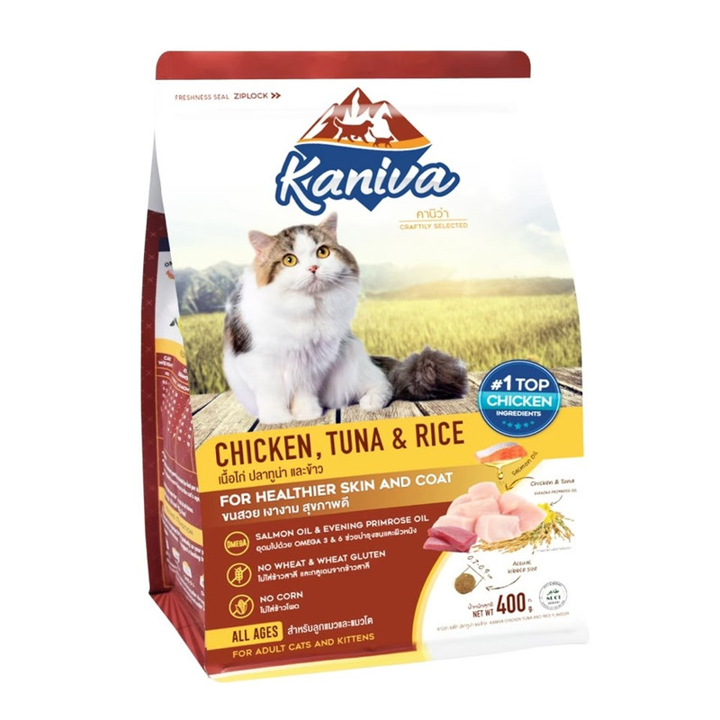 KANIVA Cat Food Chicken Tuna And Rice Recipe 400 g