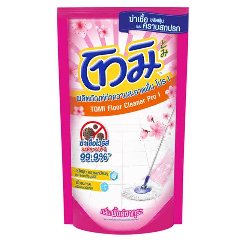 Tomi Floor Cleaner Pro Pink Sakura 600 ML. Pink