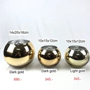 Thumbnail 3 of แจกันสีทอง แก้วทรงกลมสีทอง สำหรับจัดดอกไม้ประดิษฐ์